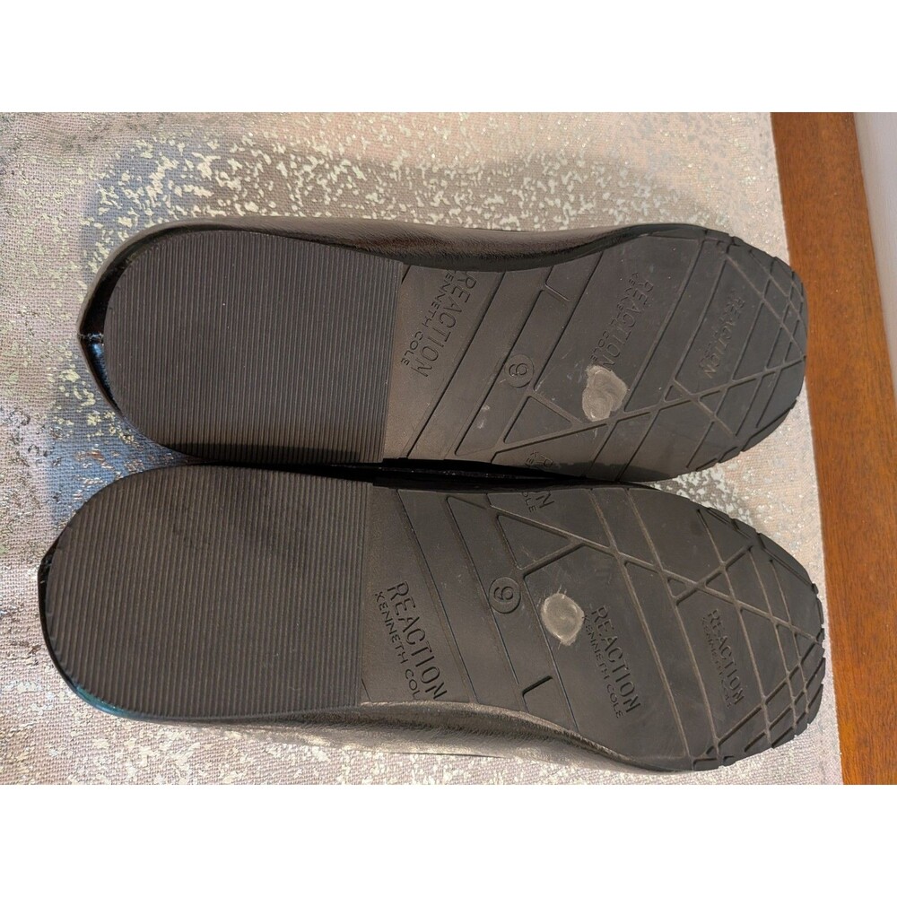 Kenneth Cole Reaction Elstree Ballet Flats Shoes Women’s 9 Black Patent Leather - Picture 6 of 7